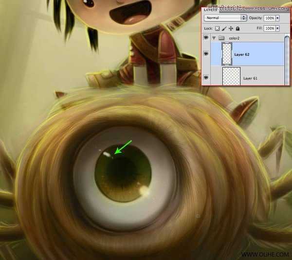 ‘Photoshop绘制一幅骑在宠物蜘蛛上的孩子奇幻插画教程‘