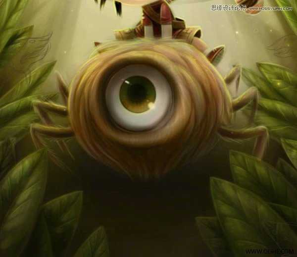 ‘Photoshop绘制一幅骑在宠物蜘蛛上的孩子奇幻插画教程‘