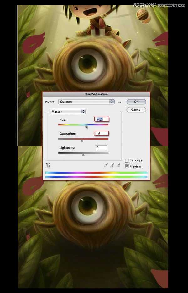 ‘Photoshop绘制一幅骑在宠物蜘蛛上的孩子奇幻插画教程‘