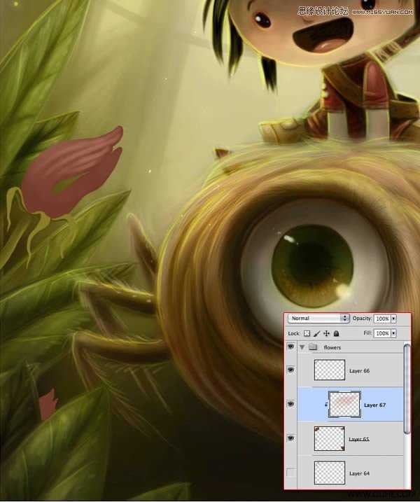 ‘Photoshop绘制一幅骑在宠物蜘蛛上的孩子奇幻插画教程‘