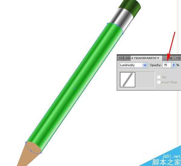 AI绘制漂亮卡通铅笔 脚本之家 AI实例教程 技术分享