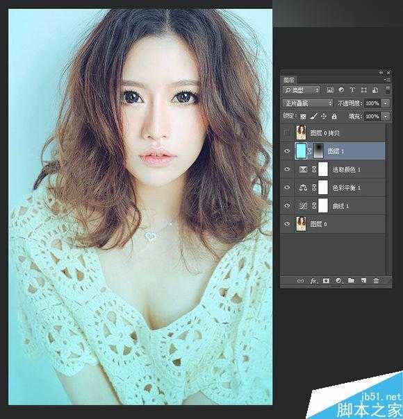 ‘Photoshop给清纯女孩打造唯美的封面手绘效果图‘