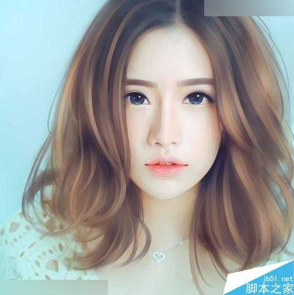 ‘Photoshop给清纯女孩打造唯美的封面手绘效果图‘