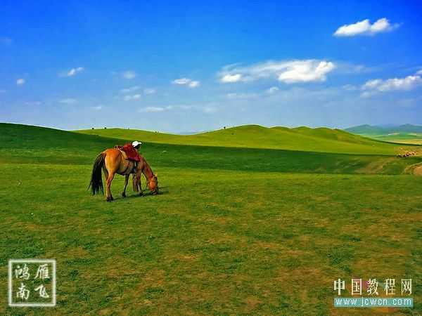 ‘photoshop为灰蒙蒙的风景片添上浓郁的春天色彩‘