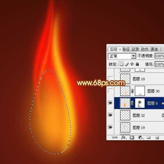 ‘Photoshop设计制作非常漂亮的蜡烛火焰效果‘