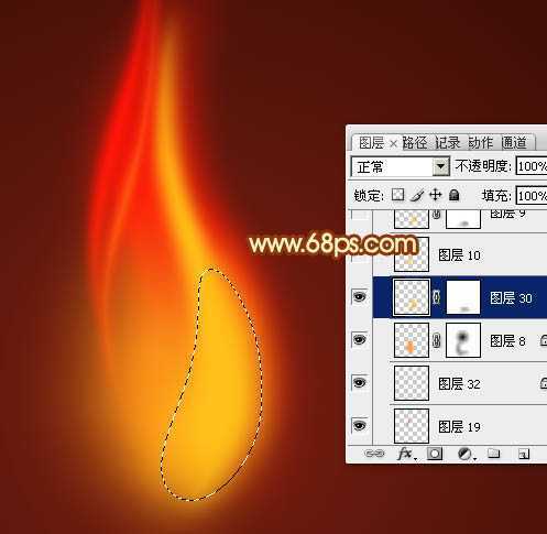 ‘Photoshop设计制作非常漂亮的蜡烛火焰效果‘