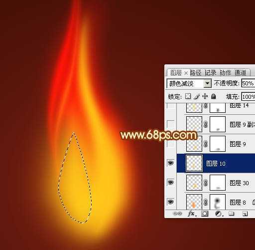 ‘Photoshop设计制作非常漂亮的蜡烛火焰效果‘