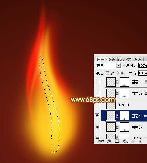 ‘Photoshop设计制作非常漂亮的蜡烛火焰效果‘