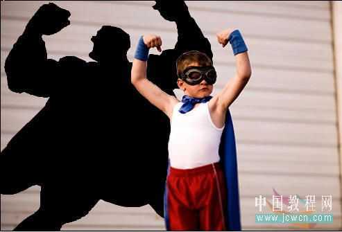 Photoshop搞怪：小孩的身后有妖怪