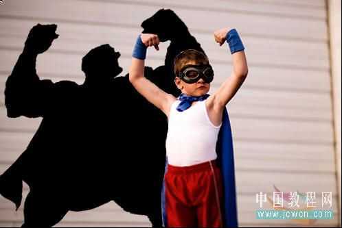 Photoshop搞怪：小孩的身后有妖怪