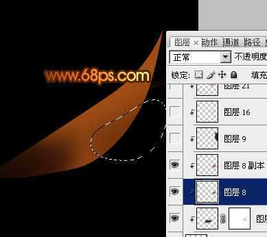 ‘Photoshop制作非常漂亮的金色光束‘