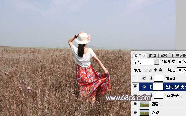 ‘Photoshop外景图片将打造小清新的韩系秋季色效果‘