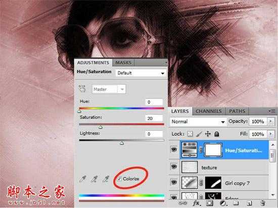 ‘Photoshop将人物头像转为黑白水彩画效果‘