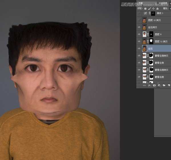 ‘Photoshop把人物照片变成搞怪的大头漫画效果‘