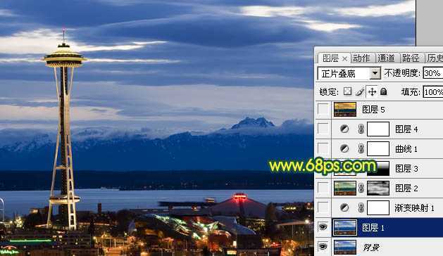 ‘Photoshop打造青黄色夜景图片效果‘