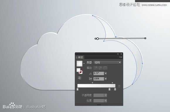 Illustrator绘制立体效果的白云云彩,破洛洛