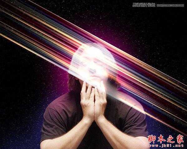 ‘Photoshop制作酷炫的抽象光纹人物海报‘