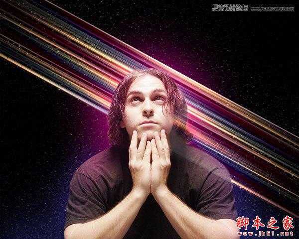 ‘Photoshop制作酷炫的抽象光纹人物海报‘
