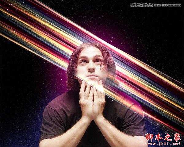 ‘Photoshop制作酷炫的抽象光纹人物海报‘