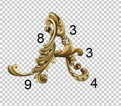 ‘Photoshop制作超酷的金色浮雕花纹字‘