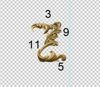 ‘Photoshop制作超酷的金色浮雕花纹字‘