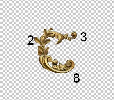 ‘Photoshop制作超酷的金色浮雕花纹字‘