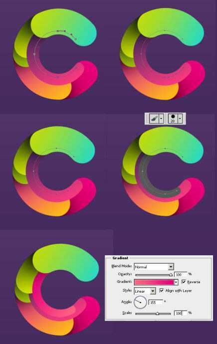 ‘photoshop利用描边路径制作超可爱的多层次水晶字‘