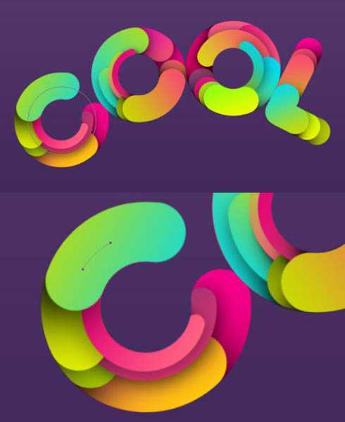 ‘photoshop利用描边路径制作超可爱的多层次水晶字‘