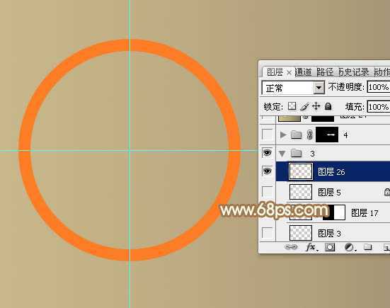 ‘Photoshop制作精致的金色木柄放大镜‘