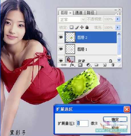 ‘PS合成身体断裂的水果女生照片特效教程‘