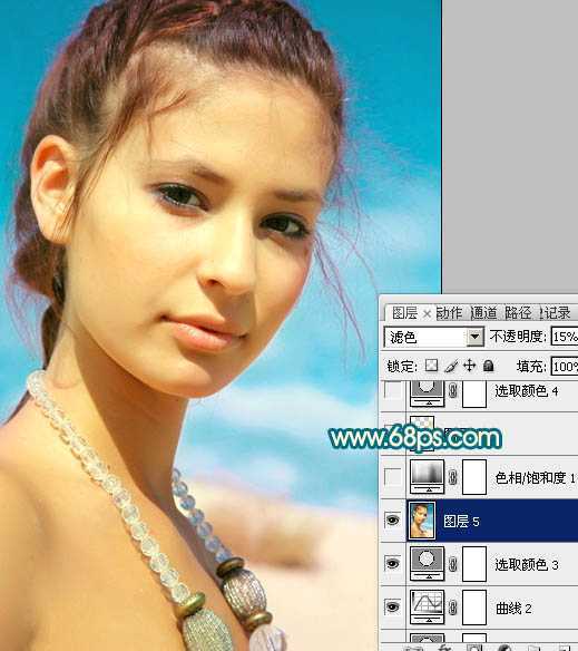 ‘Photoshop调出外景美女图片鲜艳的橙红色‘