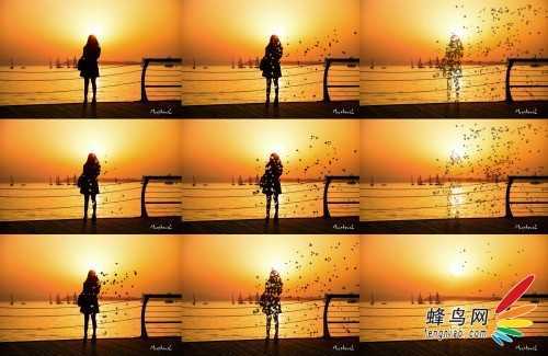 ‘利用PS后期被风吹走的女子图文教程‘