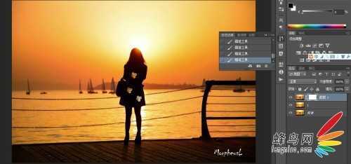 ‘利用PS后期被风吹走的女子图文教程‘