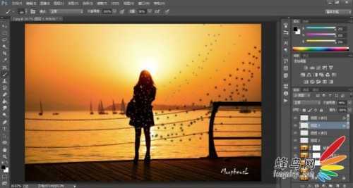 ‘利用PS后期被风吹走的女子图文教程‘