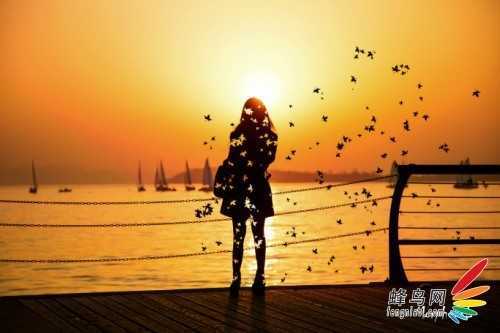 ‘利用PS后期被风吹走的女子图文教程‘