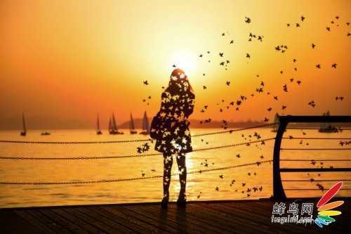 ‘利用PS后期被风吹走的女子图文教程‘