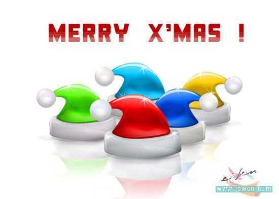Photoshop绘制卡通风格可爱的圣诞帽_脚本之家jb51.net转载