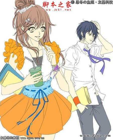 ‘photoshop鼠绘制作可爱的明亮清丽卡通人物‘