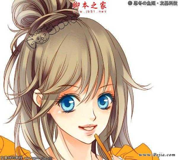 ‘photoshop鼠绘制作可爱的明亮清丽卡通人物‘