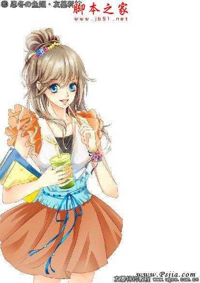 ‘photoshop鼠绘制作可爱的明亮清丽卡通人物‘