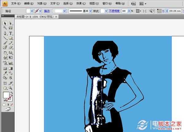‘PS与AI结合快速制作逼真的矢量效果的人物照片技巧