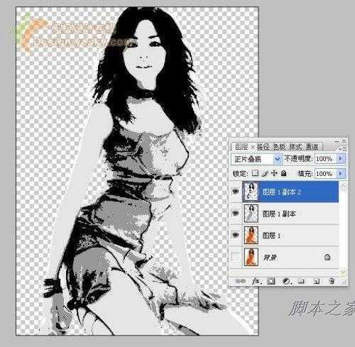 ‘photoshop将美女图片制作成艺术插画特效‘