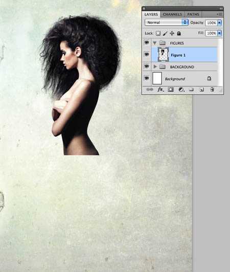 ‘photoshop合成颓废的古典人物插画‘