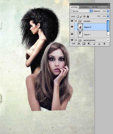 ‘photoshop合成颓废的古典人物插画‘