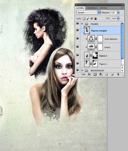 ‘photoshop合成颓废的古典人物插画‘
