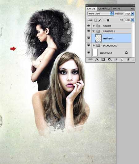 ‘photoshop合成颓废的古典人物插画‘