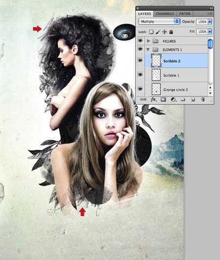 ‘photoshop合成颓废的古典人物插画‘
