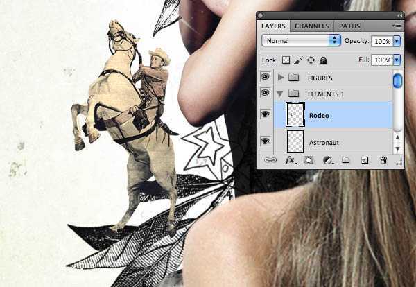 ‘photoshop合成颓废的古典人物插画‘