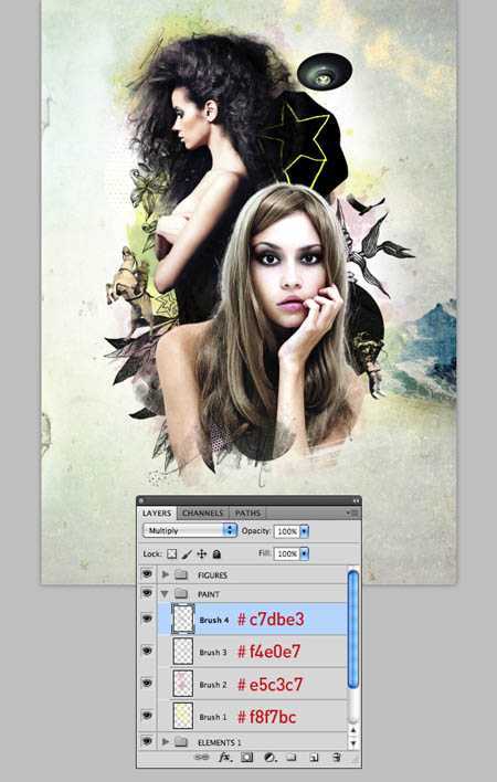 ‘photoshop合成颓废的古典人物插画‘