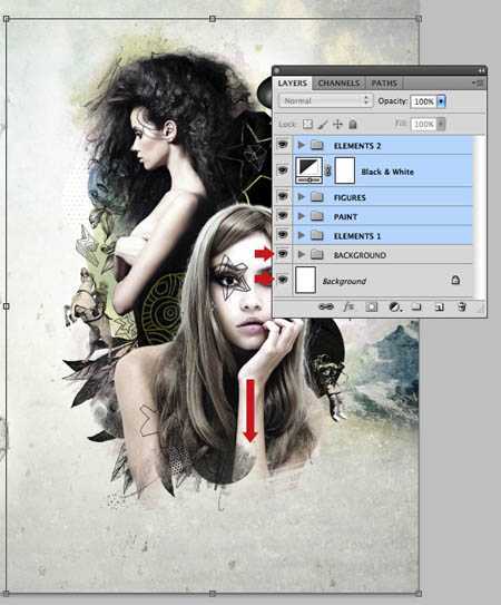‘photoshop合成颓废的古典人物插画‘